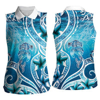 Polynesia World Ocean Day Women Sleeveless Polo Shirt Ocean Style