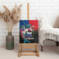 Samoa Canvas Wall Art Humpback Whale Siapo Pattern