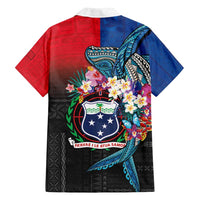Samoa Family Matching Tank Maxi Dress and Hawaiian Shirt Humpback Whale Siapo Pattern