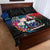 Samoa Quilt Bed Set Humpback Whale Siapo Pattern