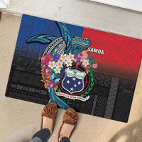Samoa Rubber Doormat Humpback Whale Siapo Pattern