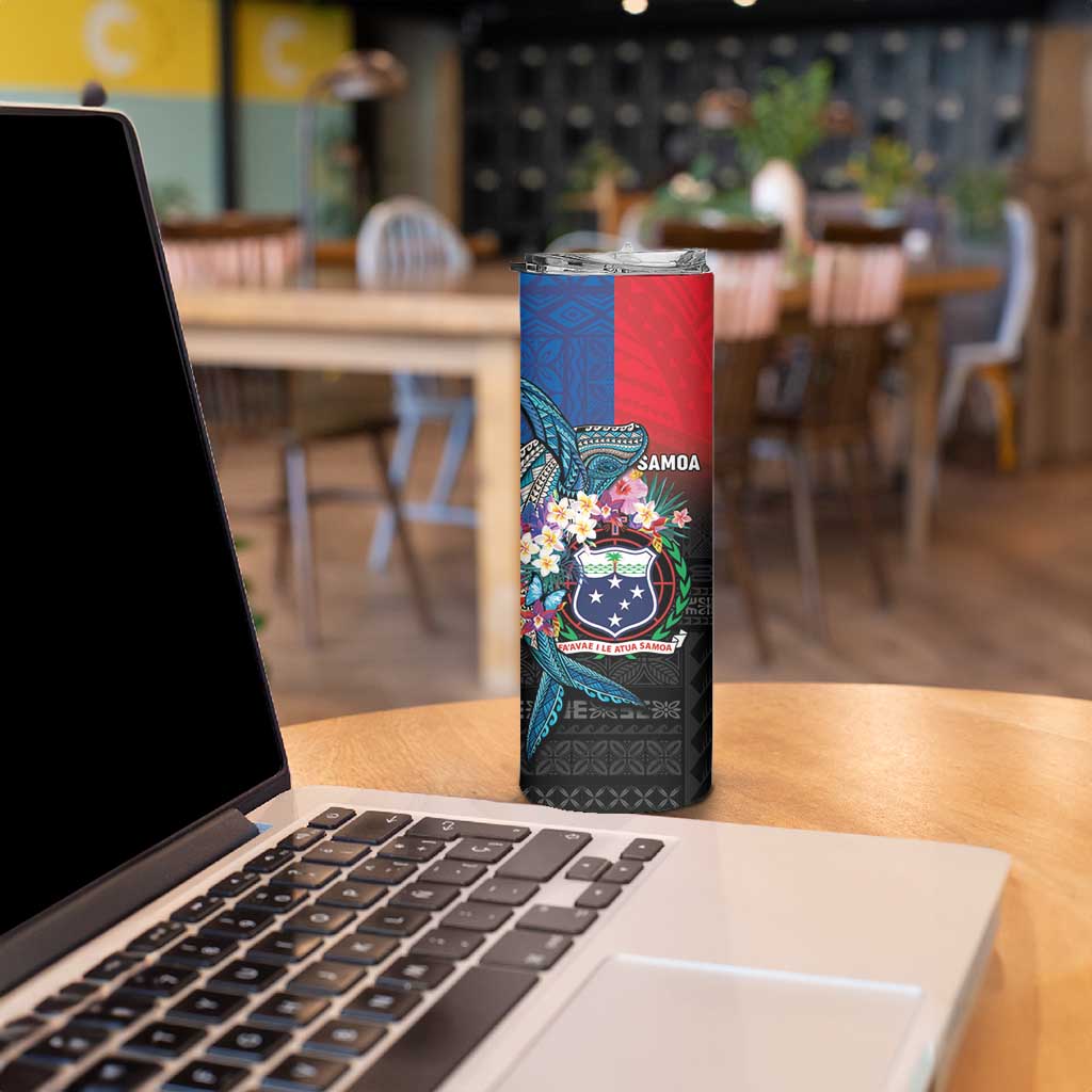 Samoa Skinny Tumbler Humpback Whale Siapo Pattern