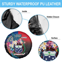 Samoa Spare Tire Cover Humpback Whale Siapo Pattern