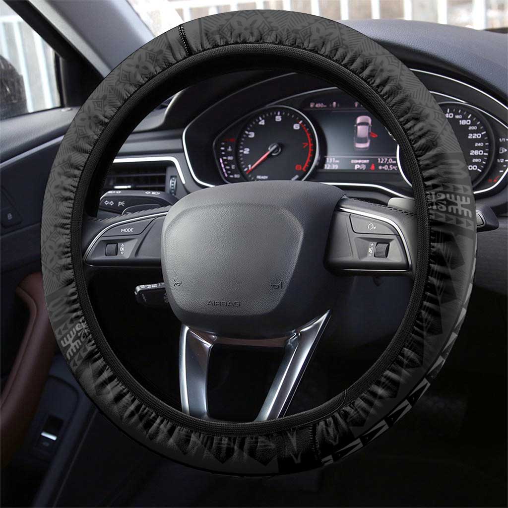 Samoa Steering Wheel Cover Humpback Whale Siapo Pattern