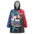 Samoa Wearable Blanket Hoodie Humpback Whale Siapo Pattern