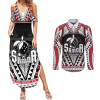 Samoa Independence Day Couples Matching Summer Maxi Dress and Long Sleeve Button Shirt Proud To Be Samoan