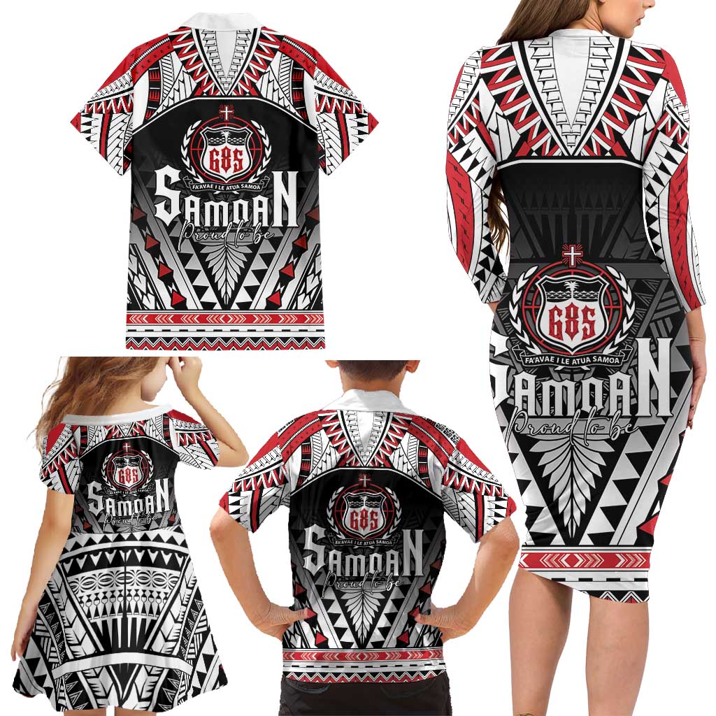 Samoa Independence Day Family Matching Long Sleeve Bodycon Dress and Hawaiian Shirt Proud To Be Samoan LT05 - Polynesian Pride