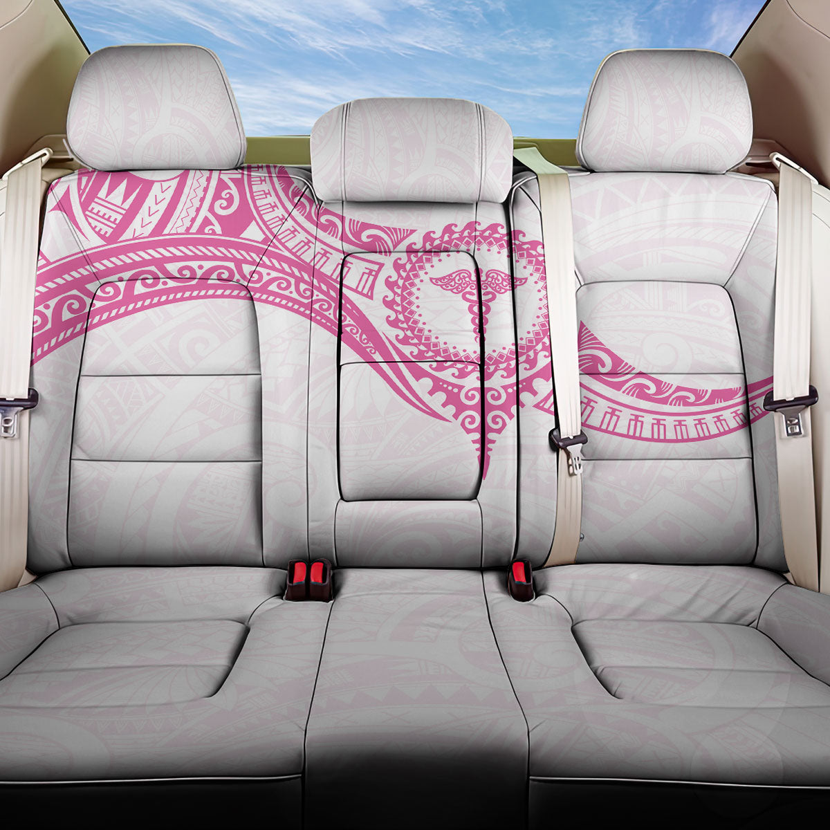 New Zealand Aotearoa Back Car Seat Cover Nurse Tribal Pink Version