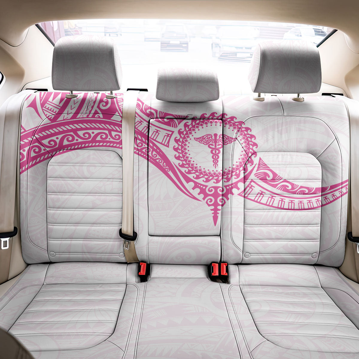 New Zealand Aotearoa Back Car Seat Cover Nurse Tribal Pink Version