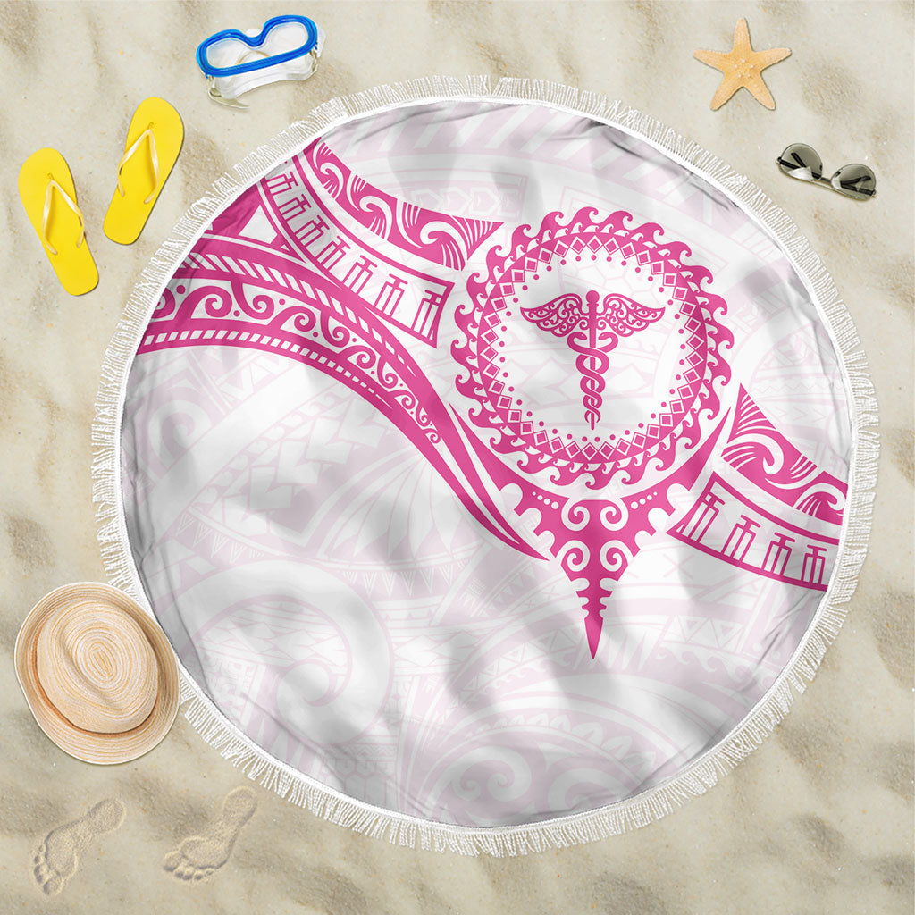 New Zealand Aotearoa Beach Blanket Nurse Tribal Pink Version