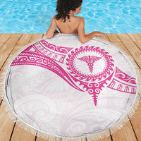 New Zealand Aotearoa Beach Blanket Nurse Tribal Pink Version