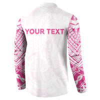 Personalised New Zealand Aotearoa Button Sweatshirt Nurse Tribal Pink Version