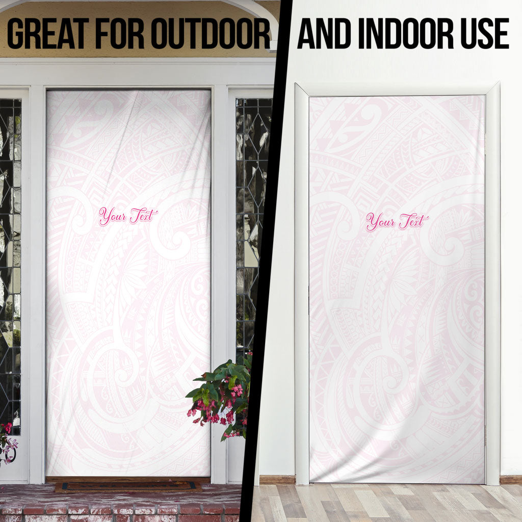 Personalised New Zealand Aotearoa Door Cover Nurse Tribal Pink Version