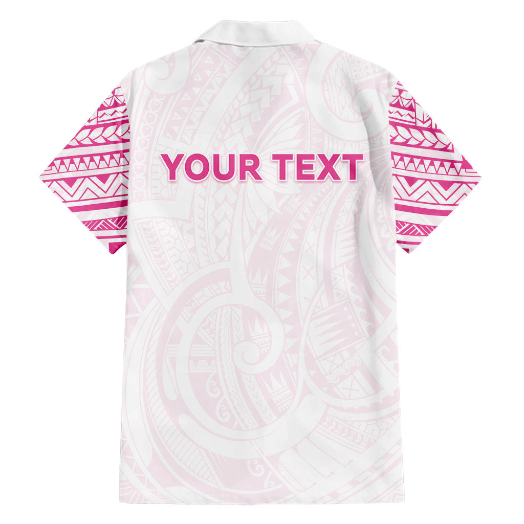 Personalised New Zealand Aotearoa Family Matching Long Sleeve Bodycon Dress and Hawaiian Shirt Nurse Tribal Pink Version LT05 - Polynesian Pride