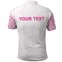 Personalised New Zealand Aotearoa Polo Shirt Nurse Tribal Pink Version