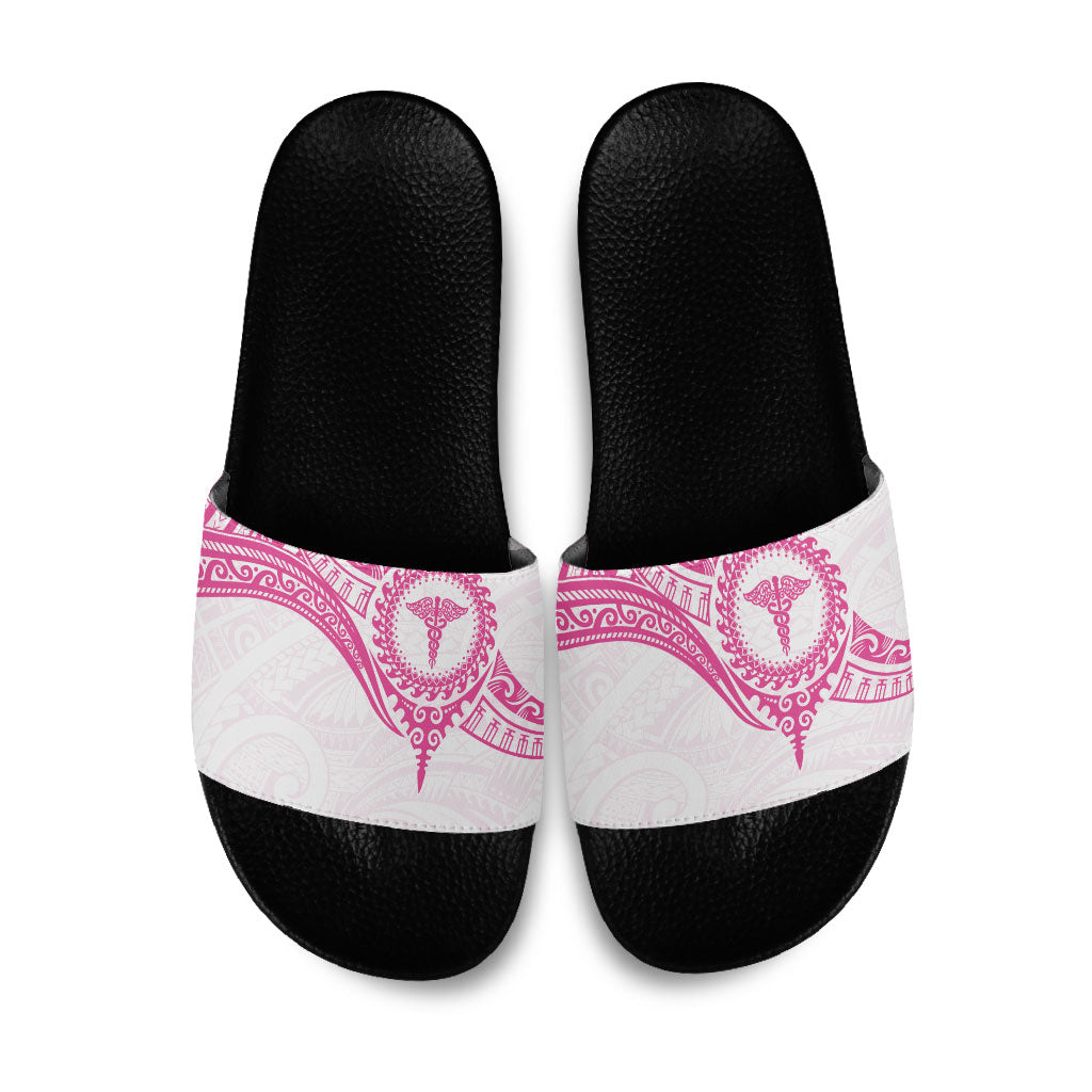 New Zealand Aotearoa Slide Sandals Nurse Tribal Pink Version