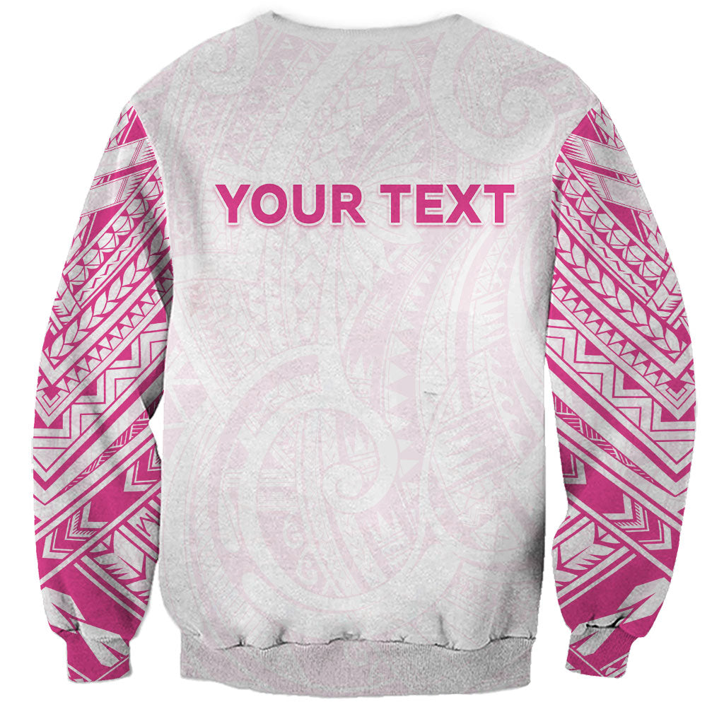 Personalised New Zealand Aotearoa Sweatshirt Nurse Tribal Pink Version