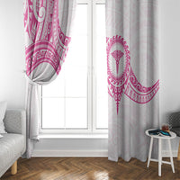 New Zealand Aotearoa Window Curtain Nurse Tribal Pink Version