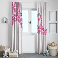 New Zealand Aotearoa Window Curtain Nurse Tribal Pink Version