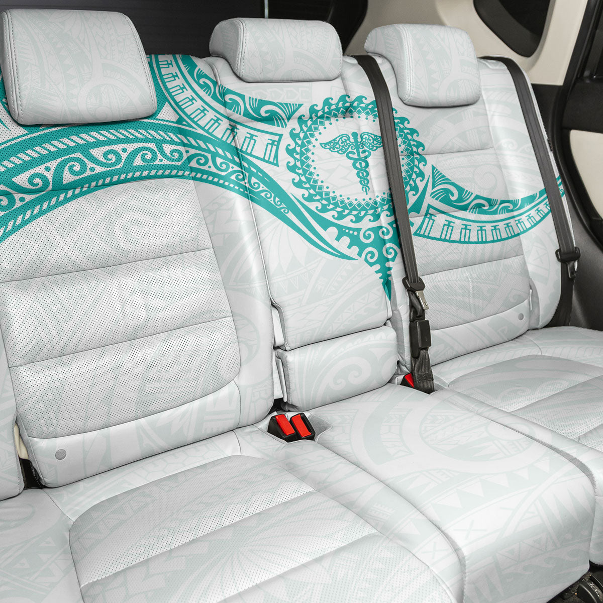 New Zealand Aotearoa Back Car Seat Cover Nurse Tribal Teal Version