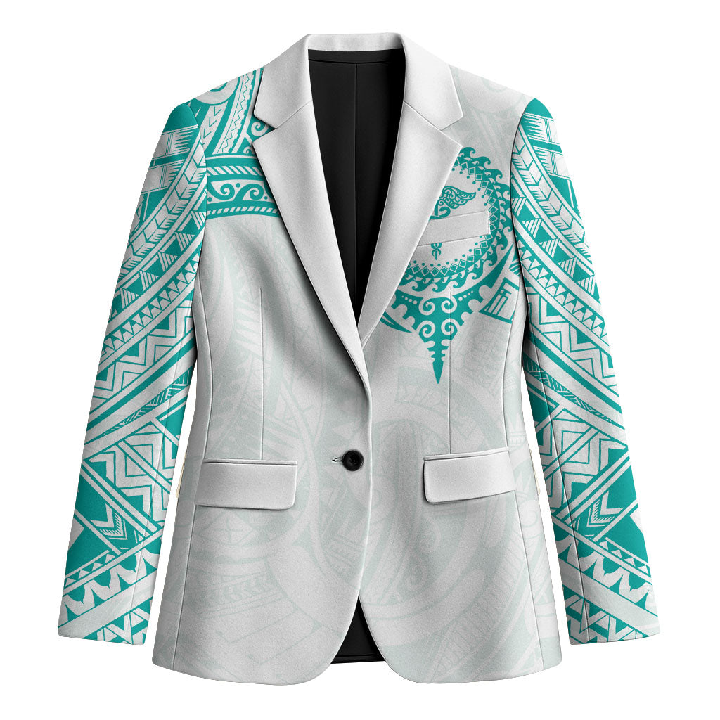 Personalised New Zealand Aotearoa Blazer Nurse Tribal Teal Version