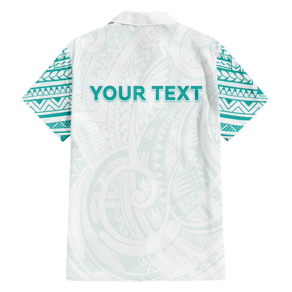 Personalised New Zealand Aotearoa Family Matching Long Sleeve Bodycon Dress and Hawaiian Shirt Nurse Tribal Teal Version LT05 - Polynesian Pride