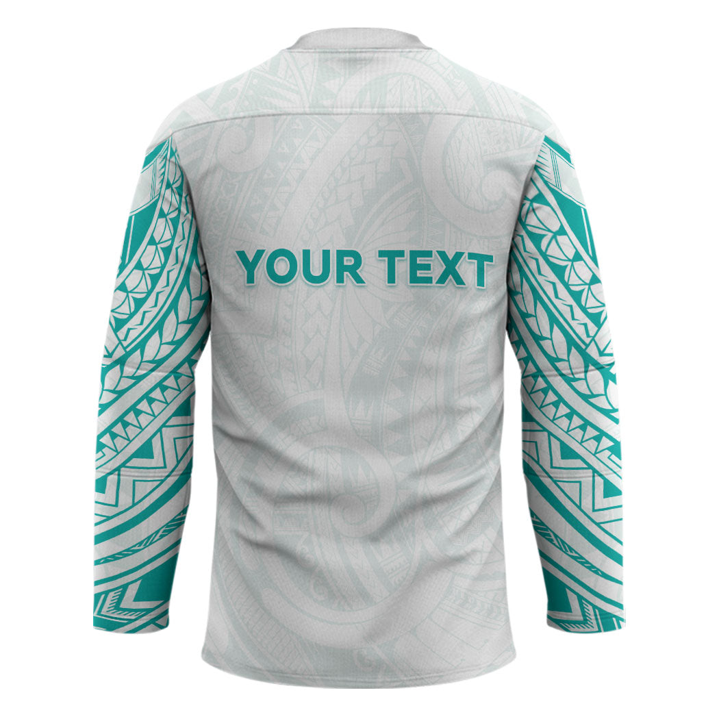 Personalised New Zealand Aotearoa Hockey Jersey Nurse Tribal Teal Version