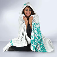 New Zealand Aotearoa Hooded Blanket Nurse Tribal Teal Version