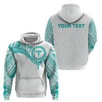 Personalised New Zealand Aotearoa Hoodie Nurse Tribal Teal Version