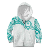 Personalised New Zealand Aotearoa Kid Hoodie Nurse Tribal Teal Version