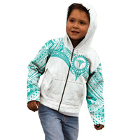 Personalised New Zealand Aotearoa Kid Hoodie Nurse Tribal Teal Version