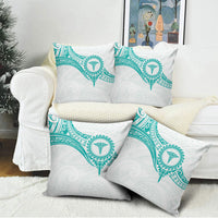 New Zealand Aotearoa Pillow Cover Nurse Tribal Teal Version