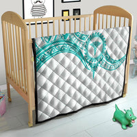 New Zealand Aotearoa Quilt Nurse Tribal Teal Version