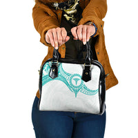 New Zealand Aotearoa Shoulder Handbag Nurse Tribal Teal Version