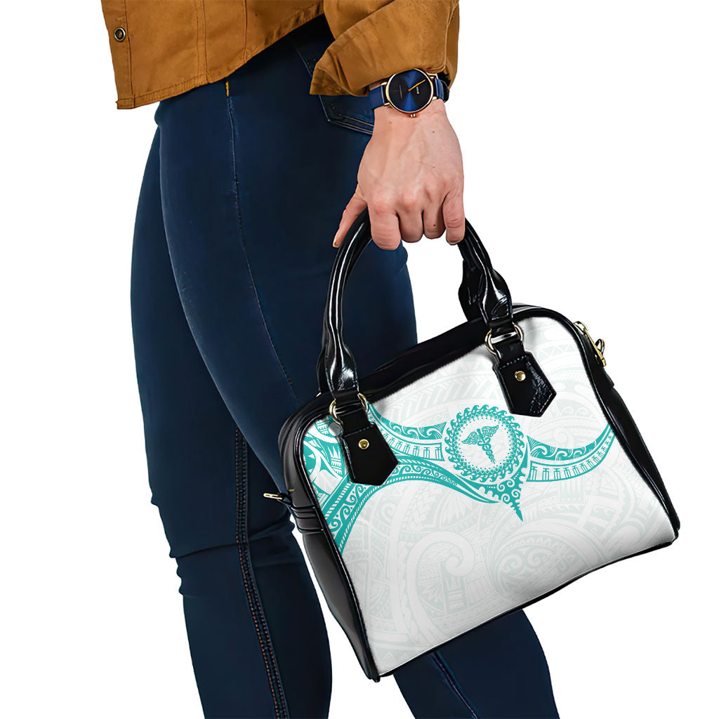 New Zealand Aotearoa Shoulder Handbag Nurse Tribal Teal Version