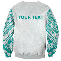 Personalised New Zealand Aotearoa Sweatshirt Nurse Tribal Teal Version