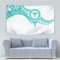 New Zealand Aotearoa Tapestry Nurse Tribal Teal Version