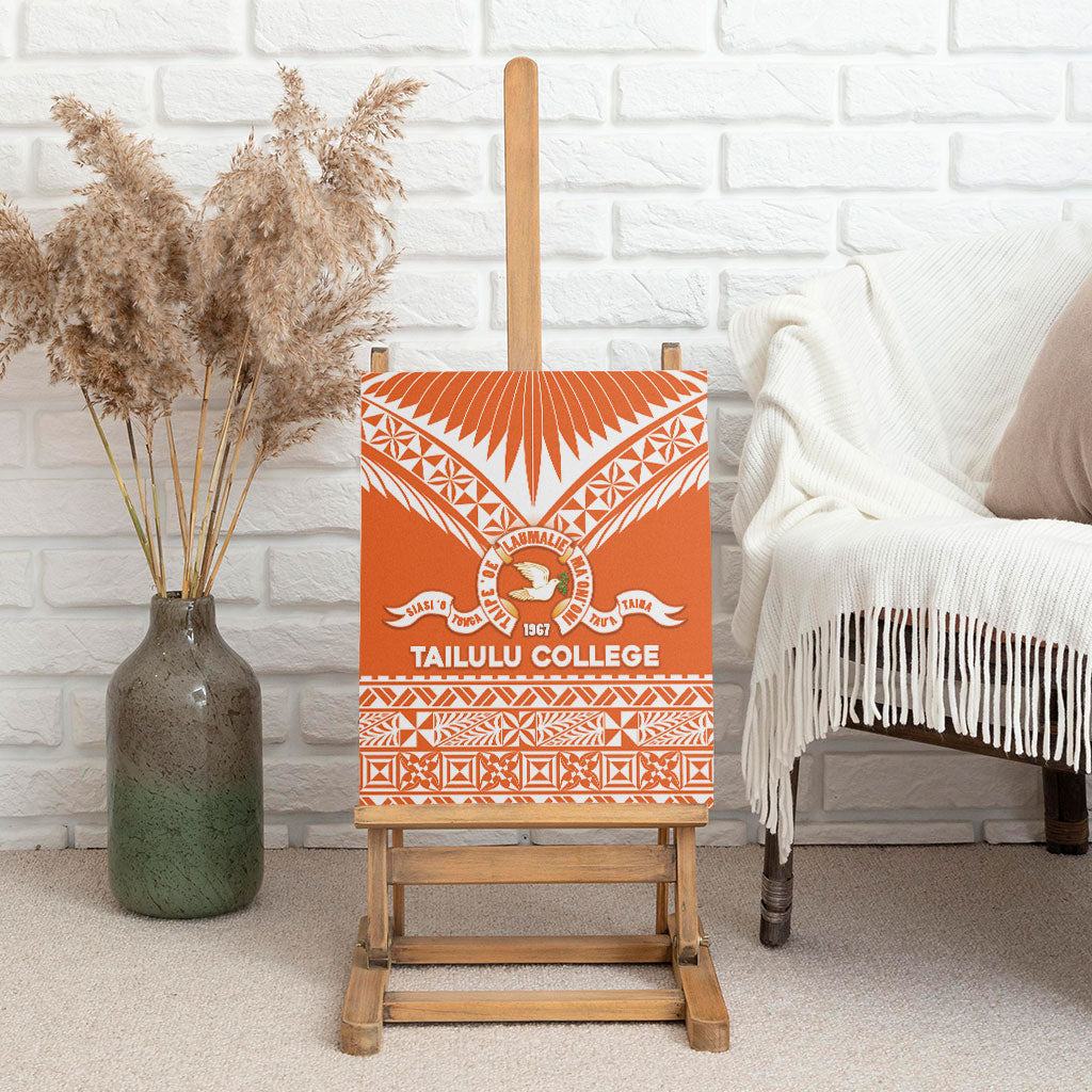Tonga Tailulu College Canvas Wall Art Tongan Kupesi Pattern