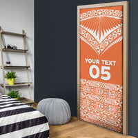 Personalised Tonga Tailulu College Door Cover Tongan Kupesi Pattern