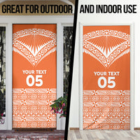 Personalised Tonga Tailulu College Door Cover Tongan Kupesi Pattern