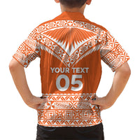 Personalised Tonga Tailulu College Family Matching Long Sleeve Bodycon Dress and Hawaiian Shirt Tongan Kupesi Pattern LT05 - Polynesian Pride