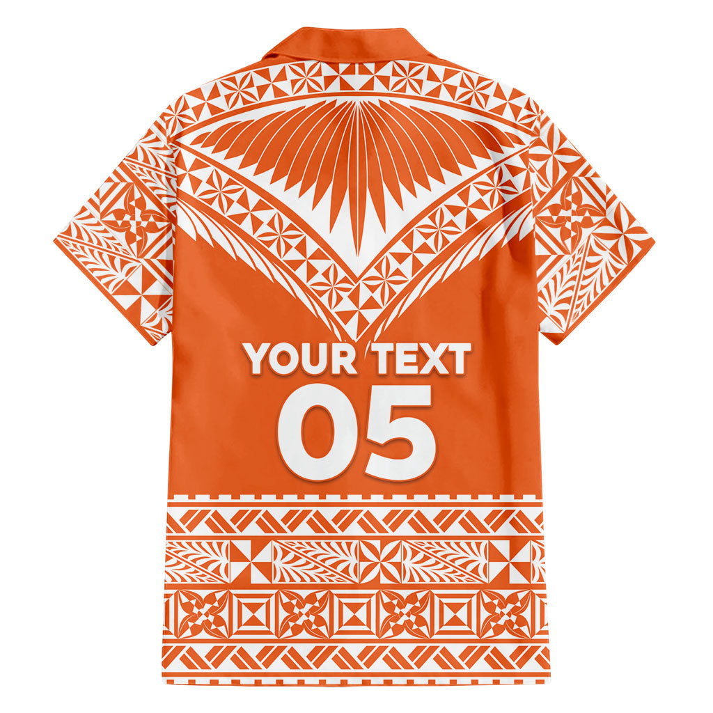 Personalised Tonga Tailulu College Family Matching Off The Shoulder Long Sleeve Dress and Hawaiian Shirt Tongan Kupesi Pattern LT05 - Polynesian Pride