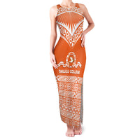Personalised Tonga Tailulu College Family Matching Tank Maxi Dress and Hawaiian Shirt Tongan Kupesi Pattern