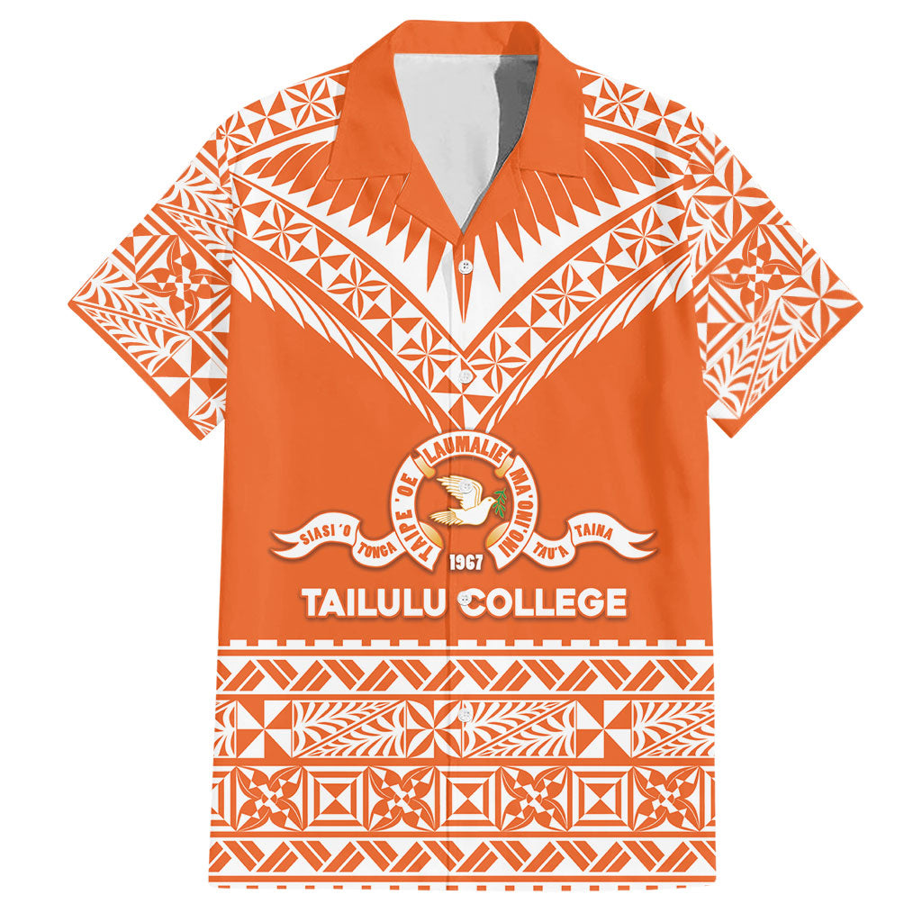 Personalised Tonga Tailulu College Hawaiian Shirt Tongan Kupesi Pattern