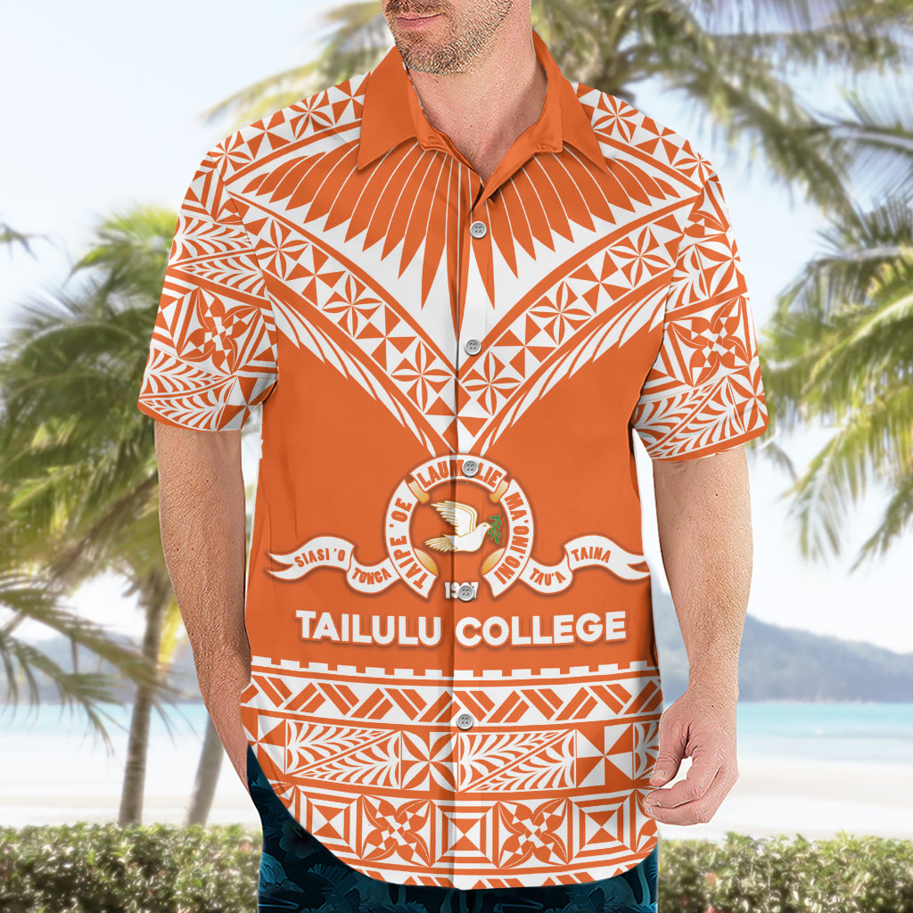 Personalised Tonga Tailulu College Hawaiian Shirt Tongan Kupesi Pattern