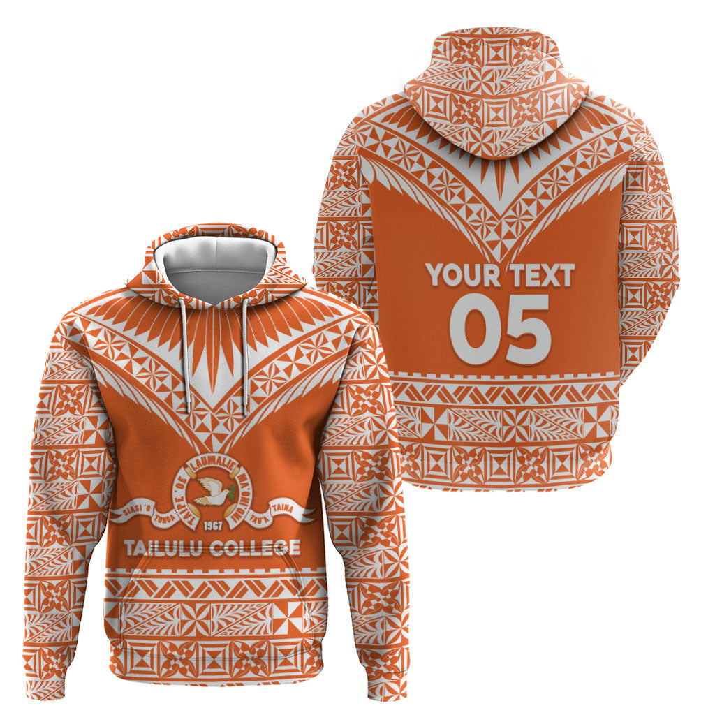 Personalised Tonga Tailulu College Hoodie Tongan Kupesi Pattern