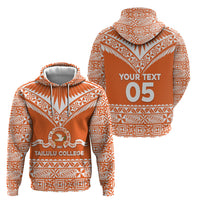 Personalised Tonga Tailulu College Hoodie Tongan Kupesi Pattern