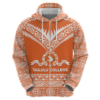 Personalised Tonga Tailulu College Hoodie Tongan Kupesi Pattern