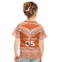 Personalised Tonga Tailulu College Kid T Shirt Tongan Kupesi Pattern