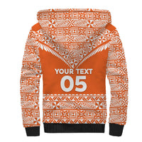 Personalised Tonga Tailulu College Sherpa Hoodie Tongan Kupesi Pattern